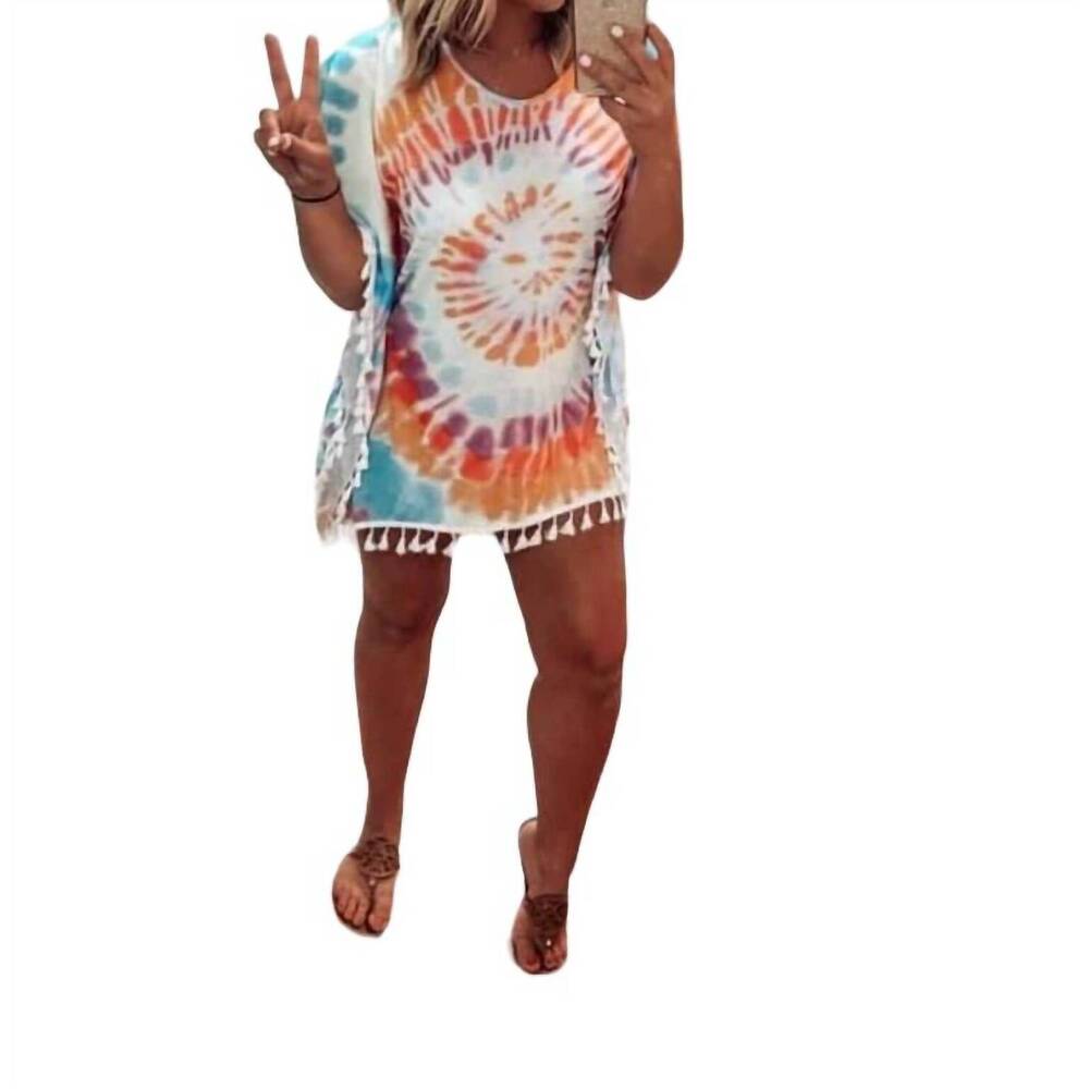 NEW BLAKELEY women's tie dye coverup in multi